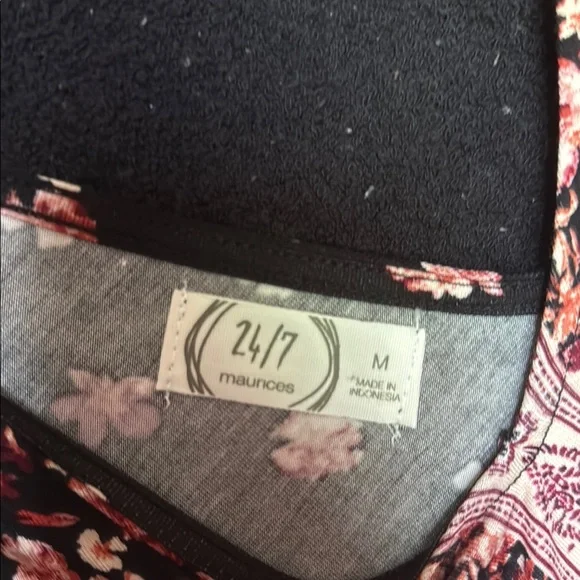 Maurices Black and Pink Floral Maxi Dress - Picture 4 of 5